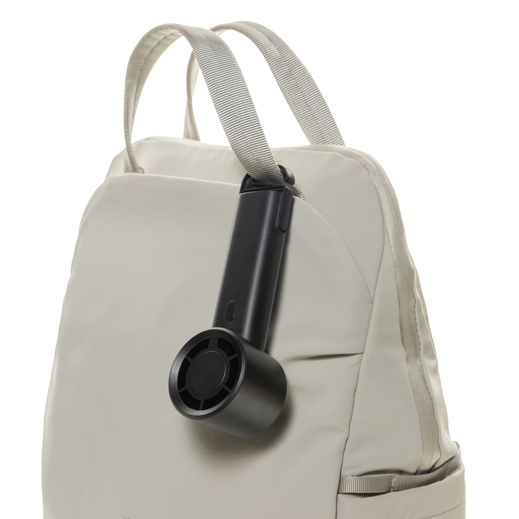 Ventilador portátil recargable Twist RCS plástico reciclado - Oficina - Mochilas corporativas personalizadas - imagen 5