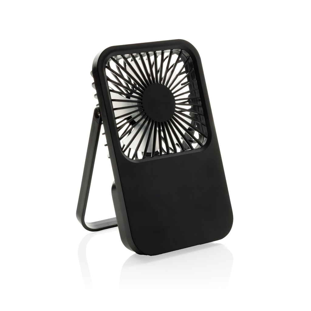 Ventilador escritorio recargable plástico reciclado Aervina - Oficina - Mochilas corporativas personalizadas - vista alternativa