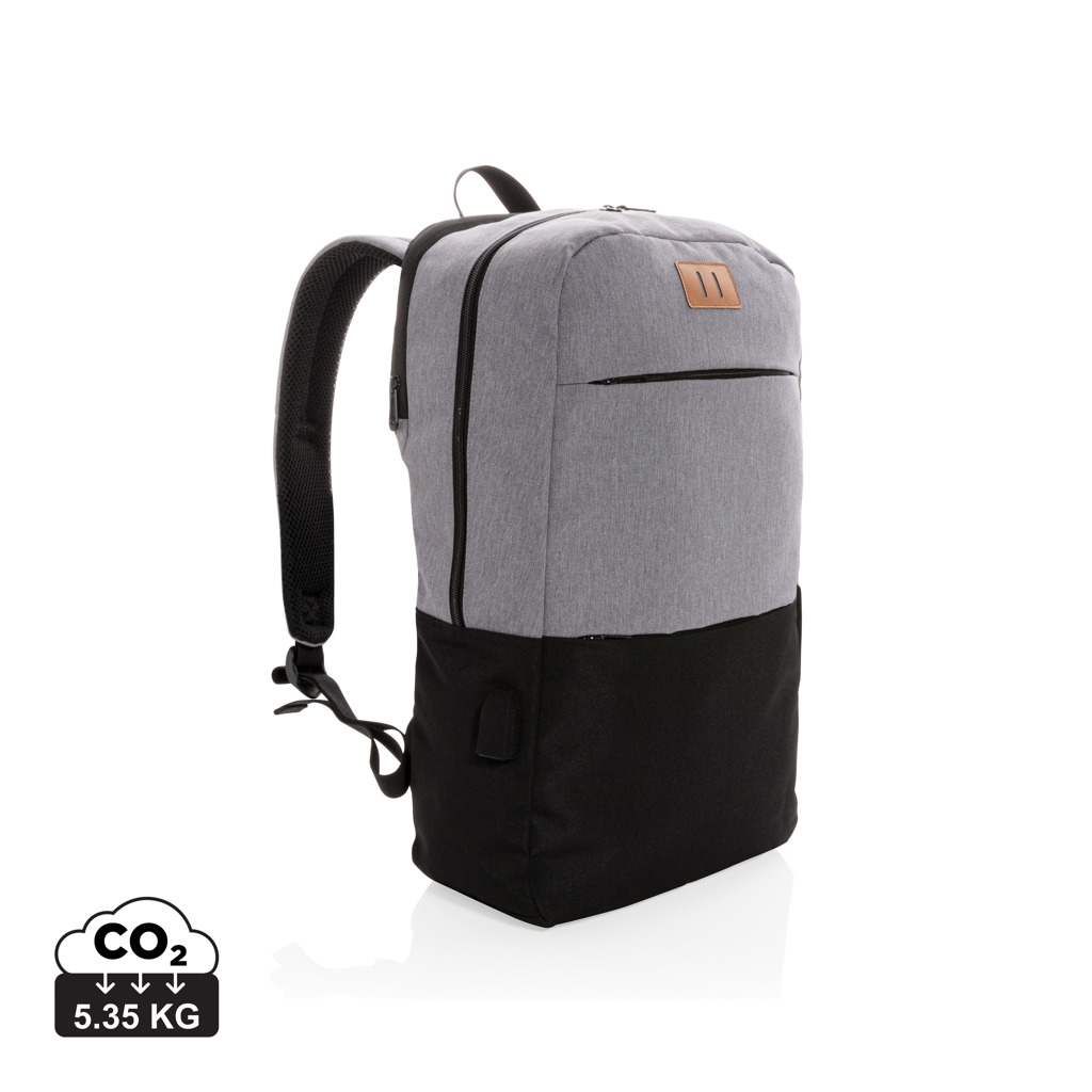 Moderna mochila portátil de 15.6" USB y RFID sin PVC - Mochilas Corporativas Personalizadas. Puntokat
