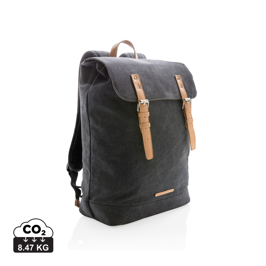 Mochila para portátil de lona sin PVC - Mochilas Corporativas Personalizadas. Puntokat