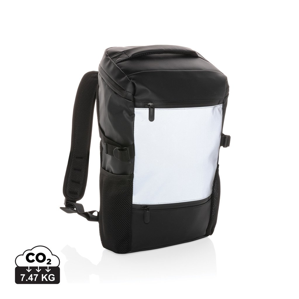 Mochila reflectante de PU para portátil de 15,6" - Mochilas personalizadas - Mochilas corporativas personalizadas