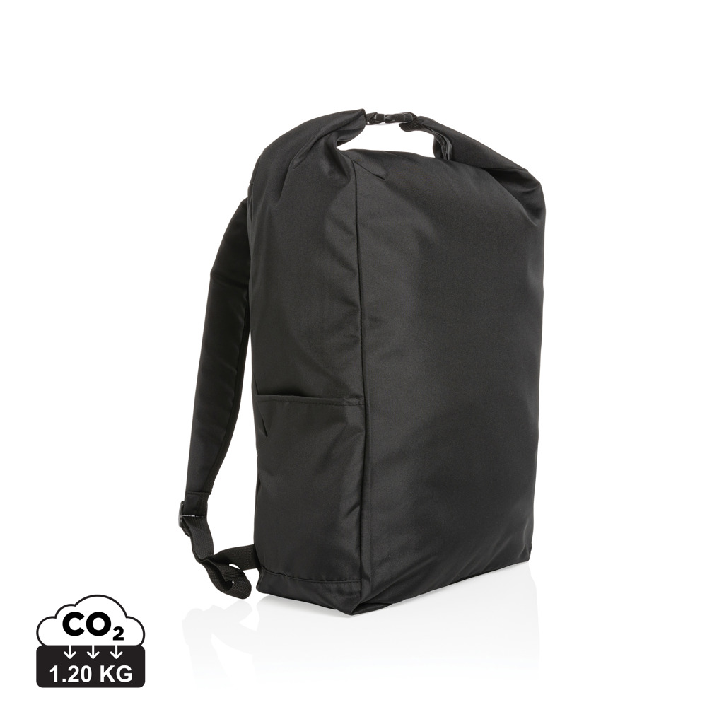 Mochila RPET básica enrollable Impact AWARE™ - Mochilas Corporativas Personalizadas. Puntokat