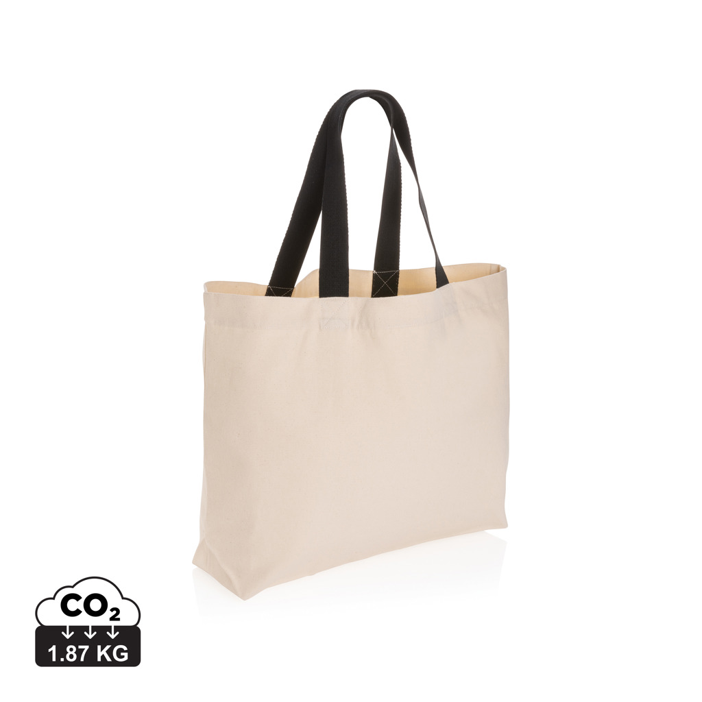 Tote grande de lona de 240 g/m² Impact Aware™ sin teñir - Mochilas Corporativas Personalizadas. Puntokat