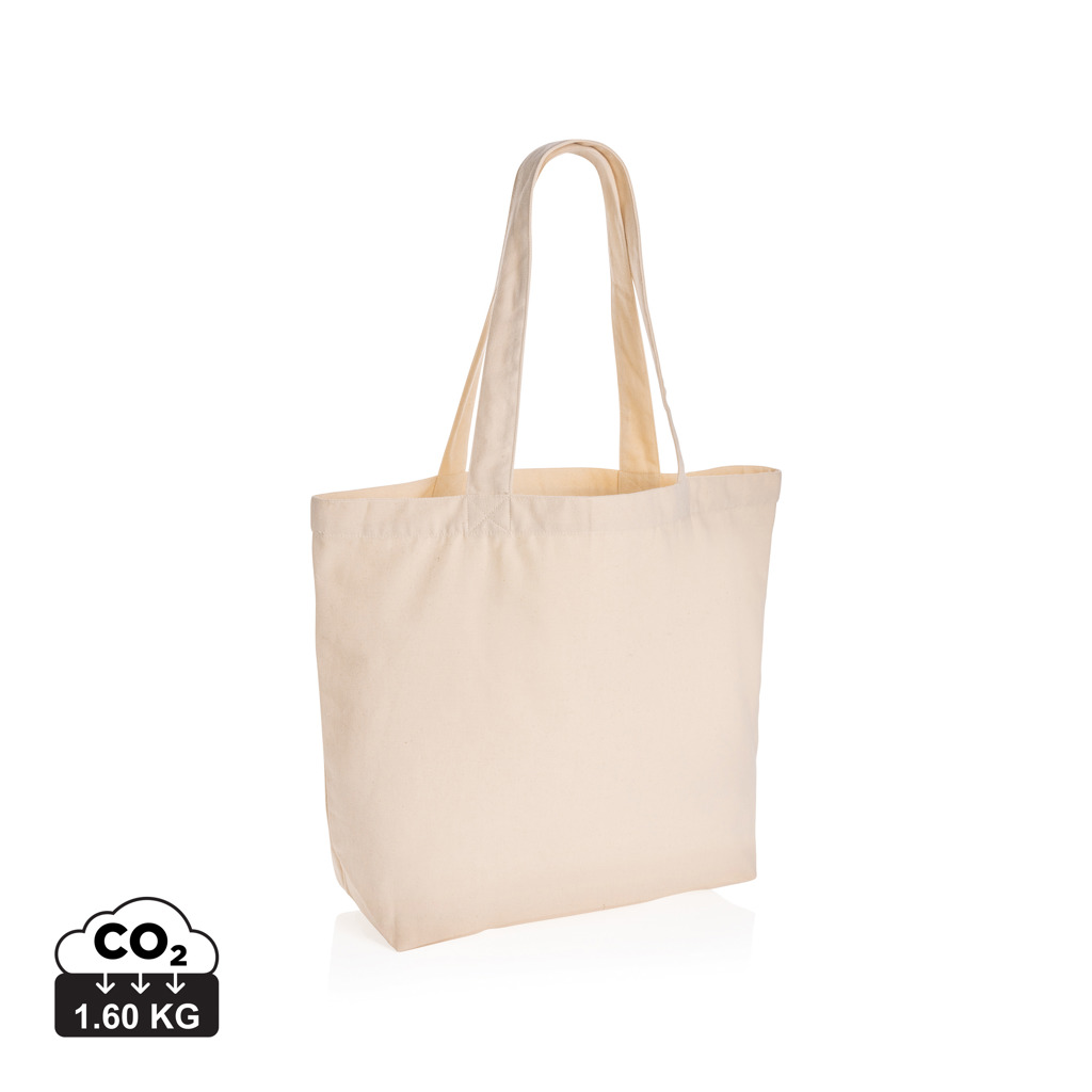 Bolsa compra de lona Impact Aware™ de 240 g/m² con bolsillo - Mochilas Corporativas Personalizadas. Puntokat