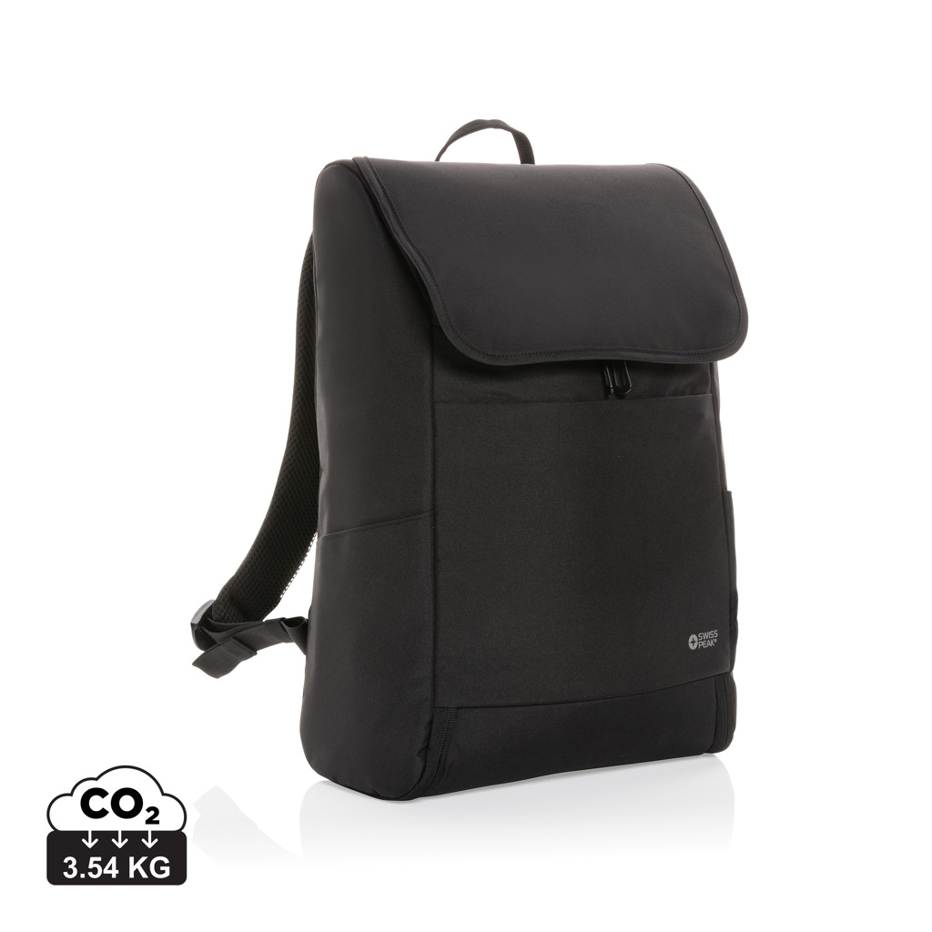 Mochila Swiss Peak Fern AWARE™ RPET con cremallera integral - Mochilas Corporativas Personalizadas. Puntokat