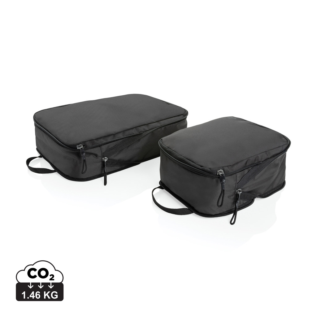 Set 2 cubos de viaje compresión Swiss Peak Ridge AWARE™ RPET - Mochilas Corporativas Personalizadas. Puntokat