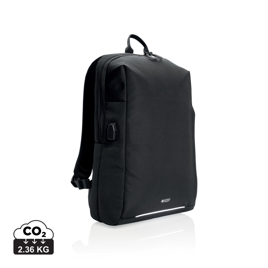 Mochila para portátil Swiss Peak AWARE™ RFID y USB A - Mochilas Corporativas Personalizadas. Puntokat