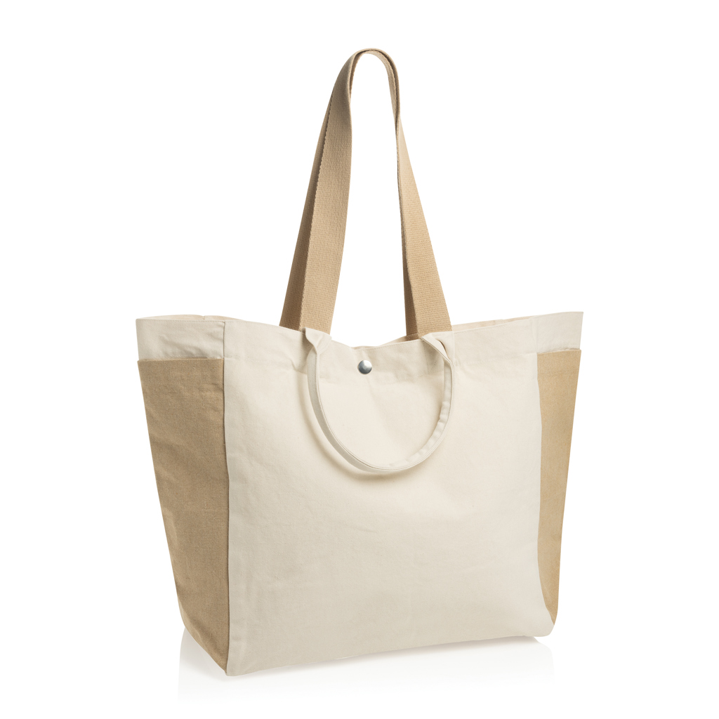 Bolsa de compra BEAU AWARE™ de lona reciclada 400 g/m² - Novedades - Mochilas Corporativas Personalizadas - vista alternativa