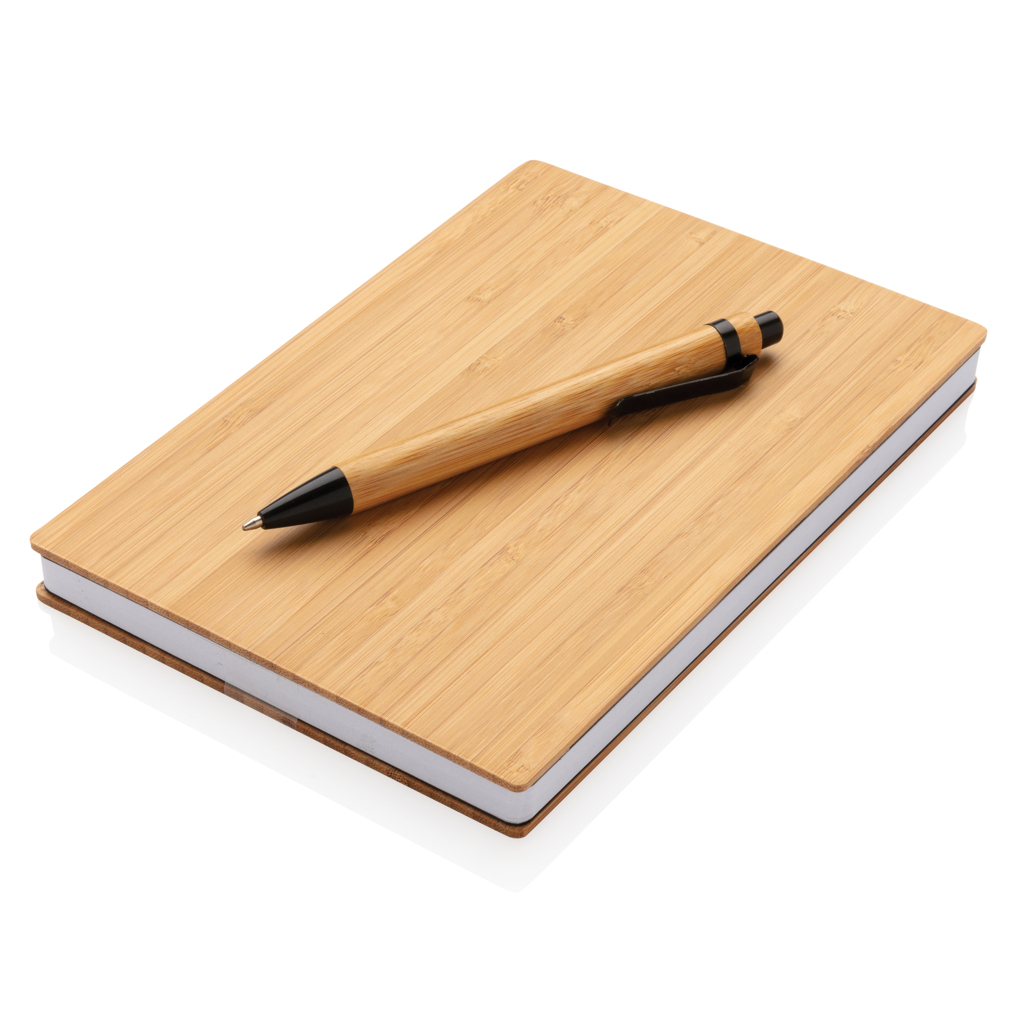 Juego de libreta y bolígrafo A5 Bamboo - Oficina - Mochilas Corporativas Personalizadas - imagen 3
