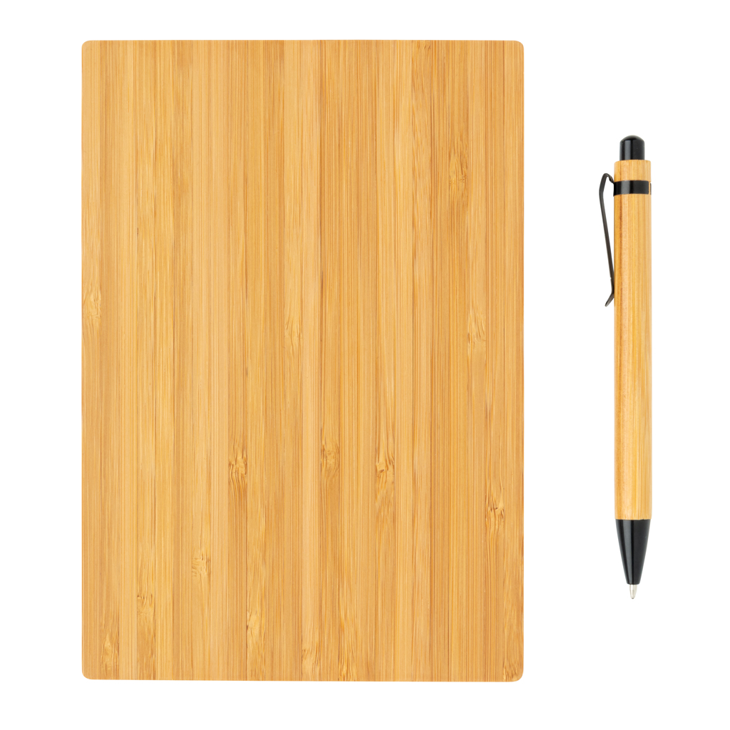 Juego de libreta y bolígrafo A5 Bamboo - Oficina - Mochilas Corporativas Personalizadas - imagen 5