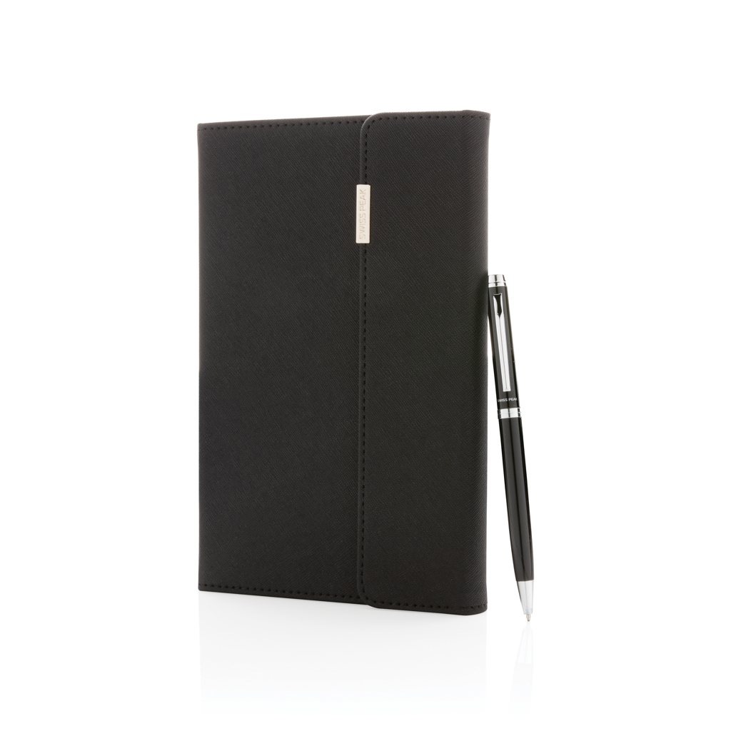 Set de libreta y bolígrafo Swiss Peak deluxe A5 - Oficina - Mochilas Corporativas Personalizadas - vista alternativa