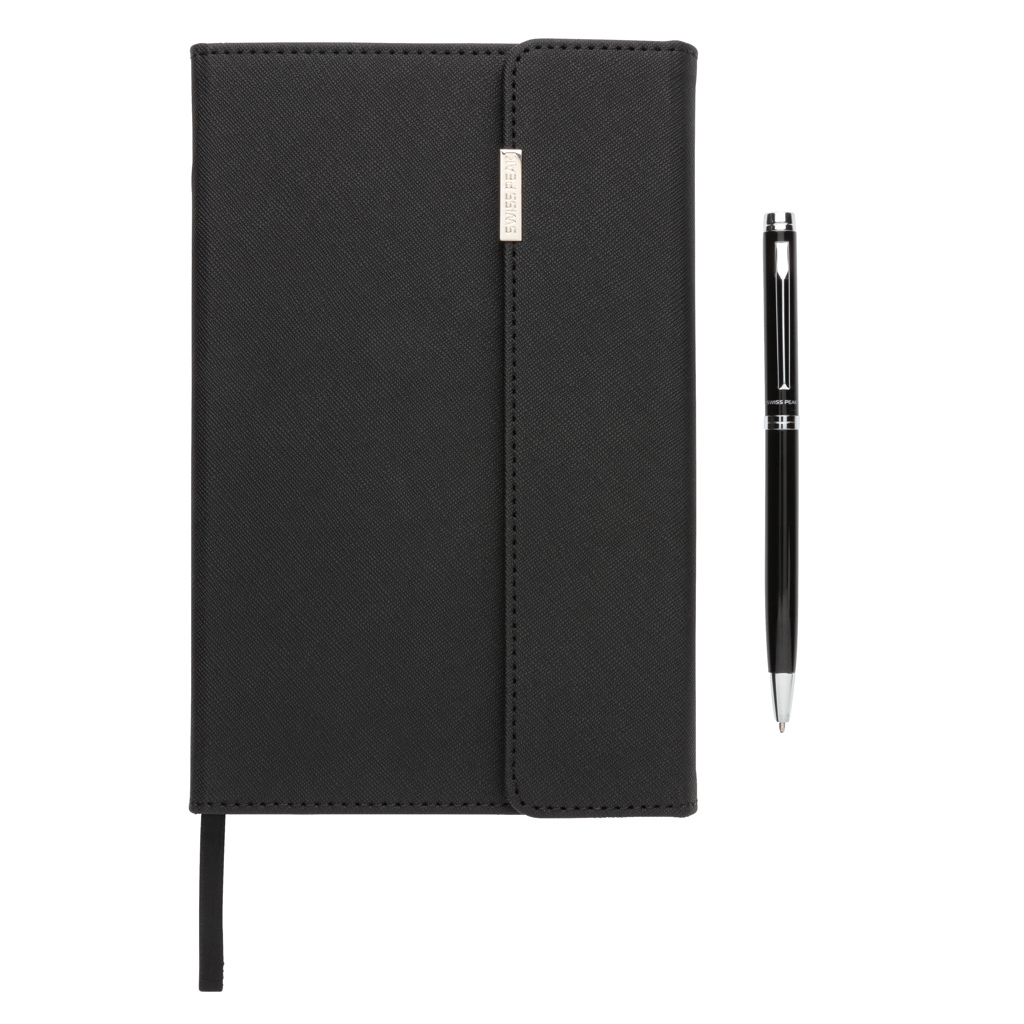 Set de libreta y bolígrafo Swiss Peak deluxe A5 - Oficina - Mochilas Corporativas Personalizadas - imagen 5