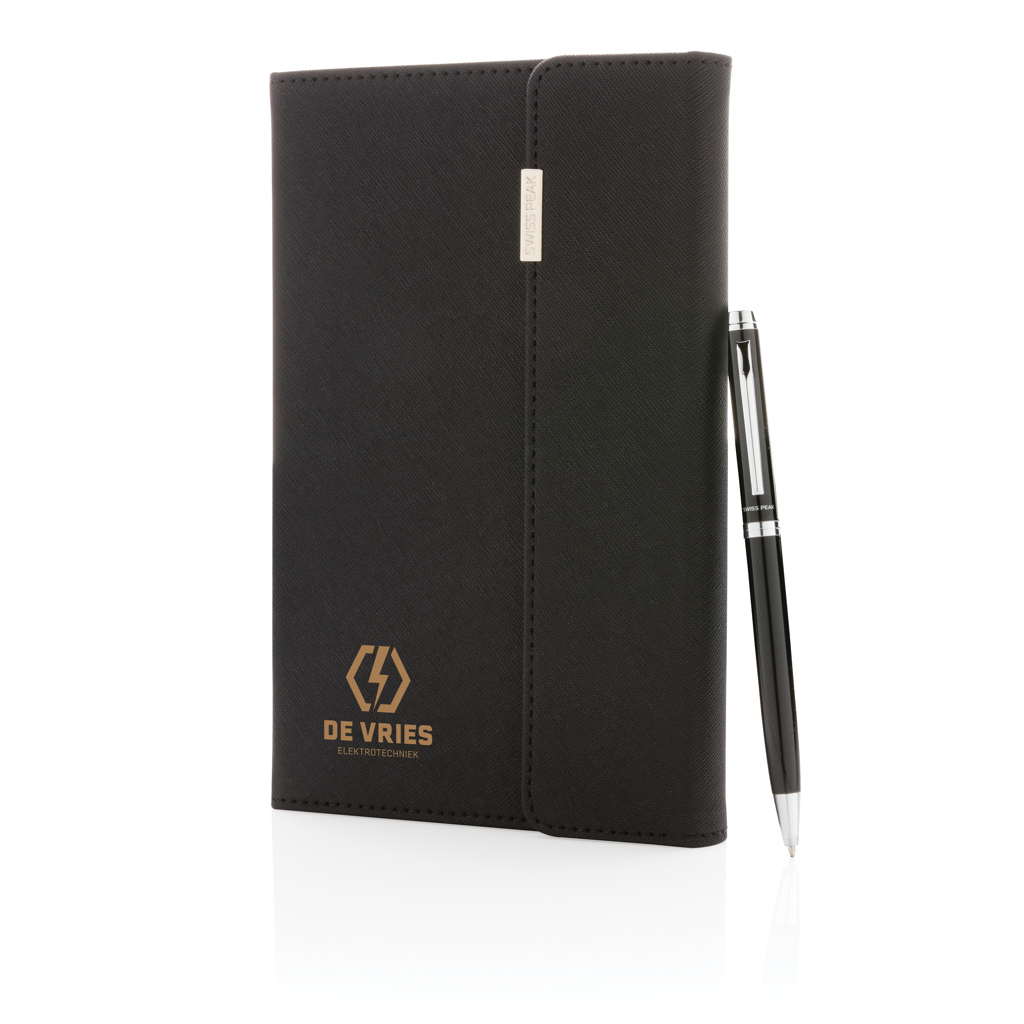 Set de libreta y bolígrafo Swiss Peak deluxe A5 - Oficina - Mochilas Corporativas Personalizadas - imagen 8