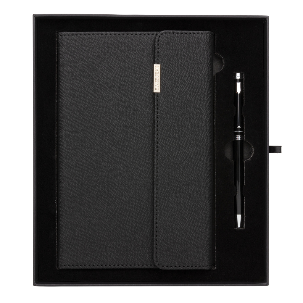 Set de libreta y bolígrafo Swiss Peak deluxe A5 - Oficina - Mochilas Corporativas Personalizadas - imagen 12