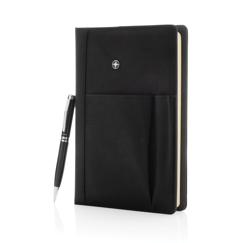 Set de libreta Swiss Peak intercambiable con bolígrafo - Oficina - Mochilas Corporativas Personalizadas - vista alternativa