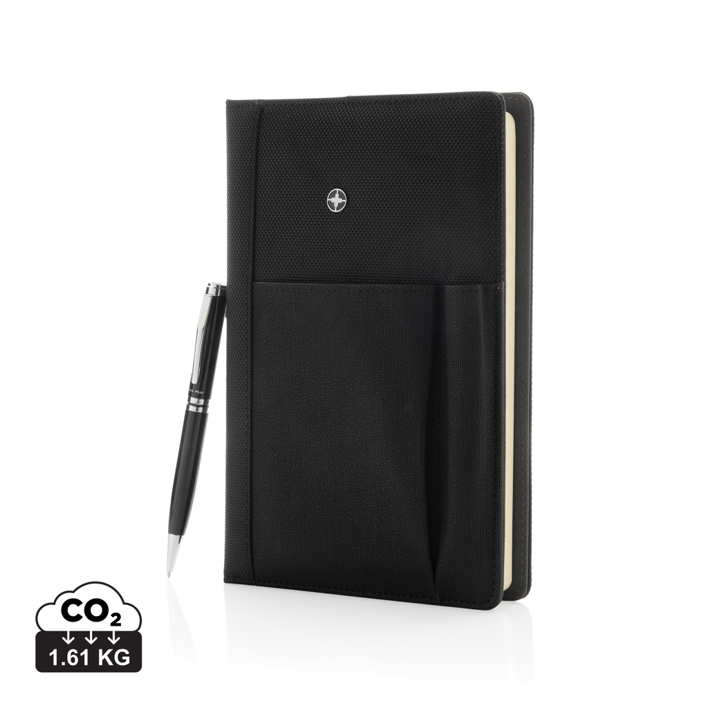 Set de libreta Swiss Peak intercambiable con bolígrafo - Oficina - Mochilas Corporativas Personalizadas