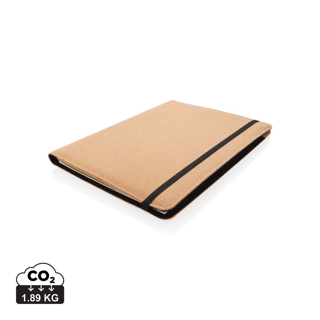 Libreta de corcho Deluxe A4 con bolígrafo - Portadocumentos personalizados - Mochilas corporativas personalizadas