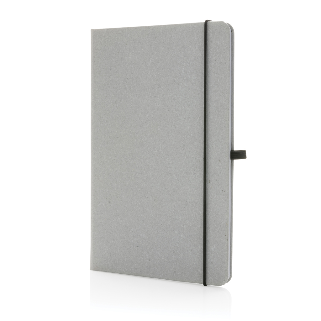 Libreta A5 de cuero reciclado GRS de tapa dura - Oficina - Mochilas Corporativas Personalizadas - vista alternativa