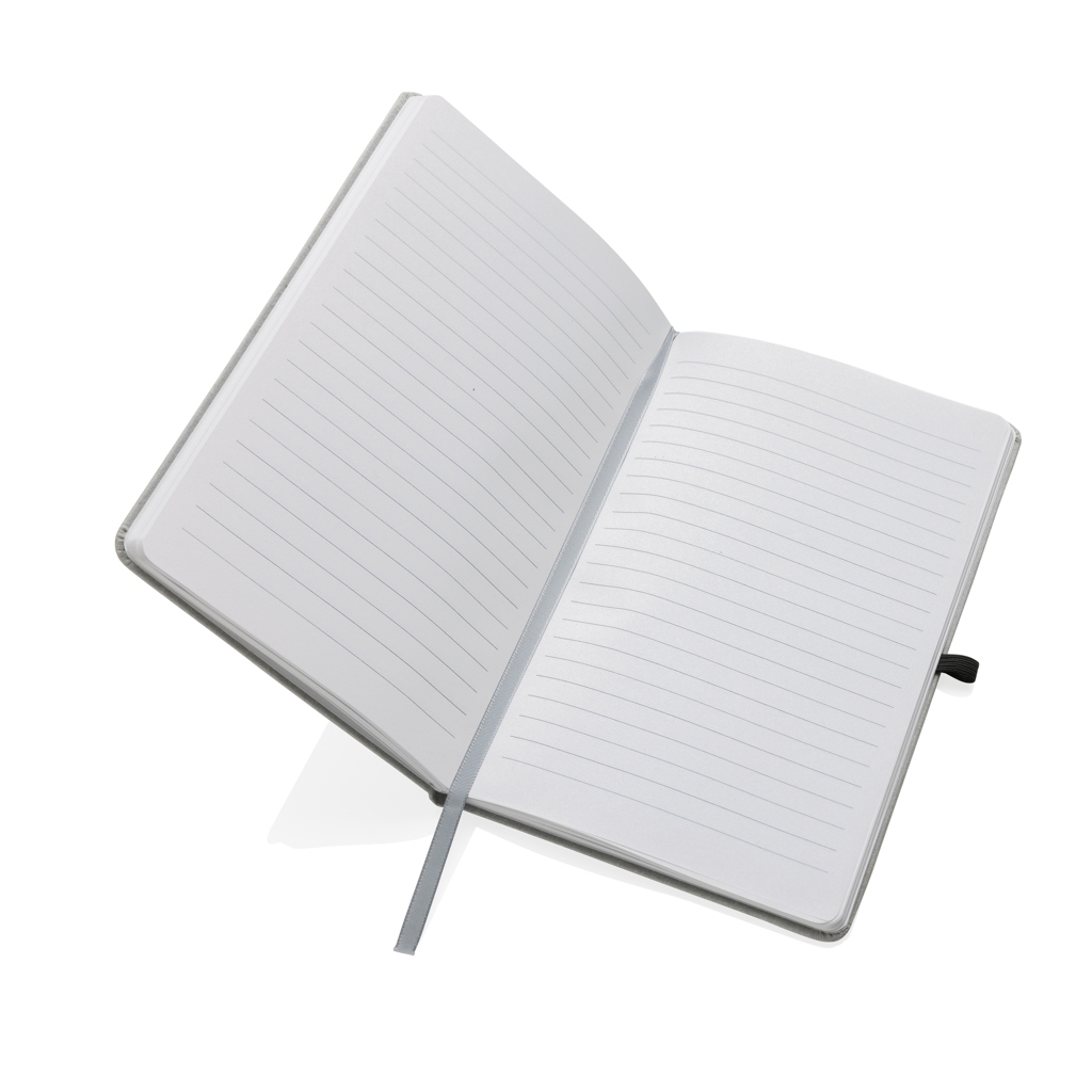 Libreta A5 de cuero reciclado GRS de tapa dura - Oficina - Mochilas Corporativas Personalizadas - imagen 4