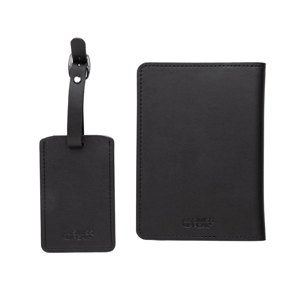 Set de regalo de viaje de PU reciclado Swiss Peak GRS - Portadocumentos personalizados - Mochilas corporativas personalizadas - imagen 6