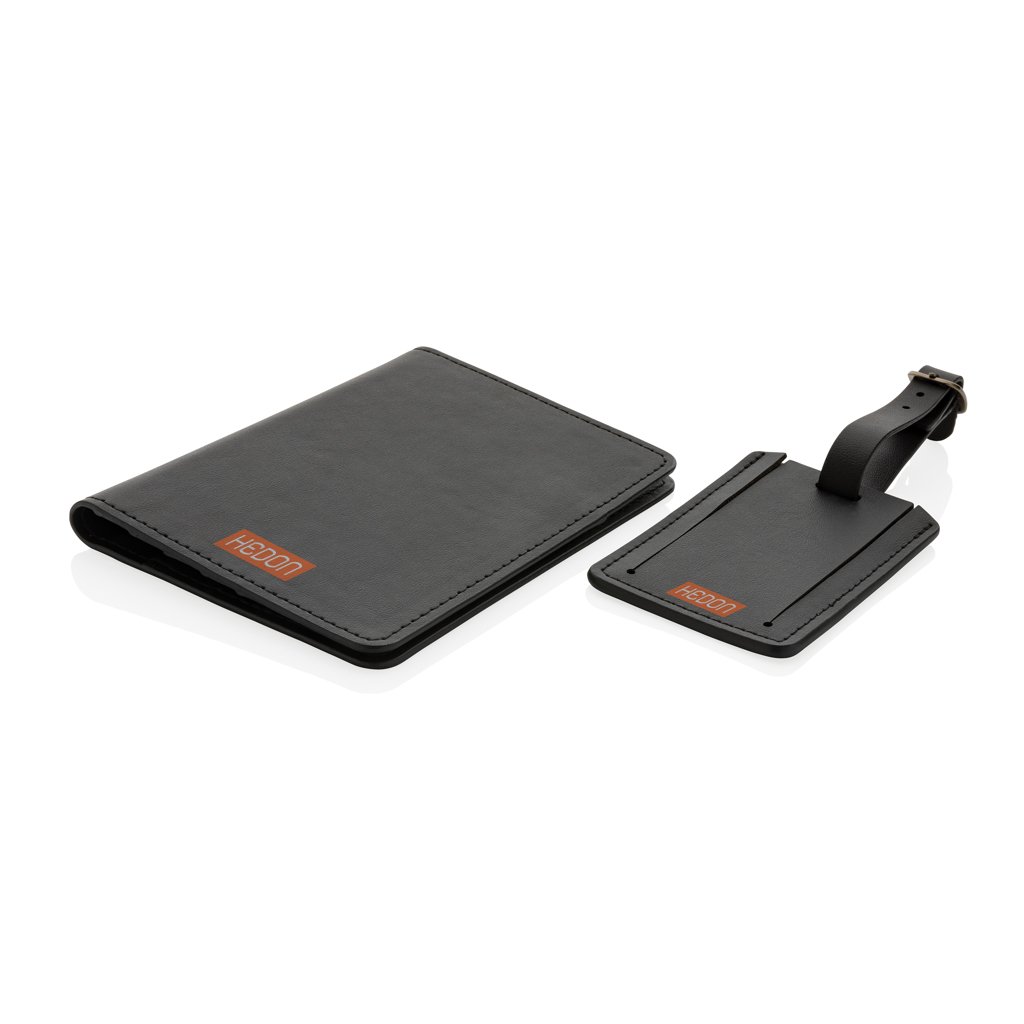 Set de regalo de viaje de PU reciclado Swiss Peak GRS - Portadocumentos personalizados - Mochilas corporativas personalizadas - imagen 7