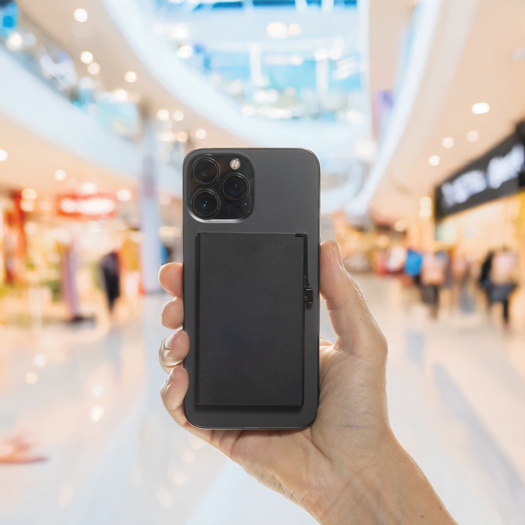 Tarjetero magnético RFID de aluminio para teléfono - Tarjeteros y carteras personalizados - Mochilas corporativas personalizadas - imagen 10