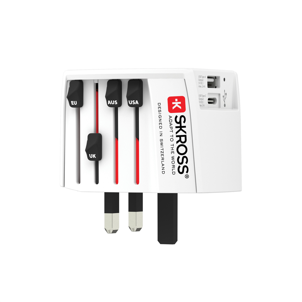 Adaptador de viaje mundial SKROSS USB MUV (1 USB C 1 USB A) - Oficina - Mochilas corporativas personalizadas - imagen 3