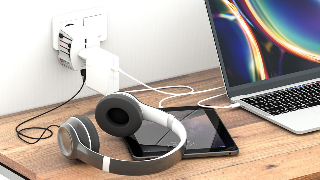 Adaptador de viaje mundial SKROSS USB MUV (1 USB C 1 USB A) - Oficina - Mochilas corporativas personalizadas - imagen 5