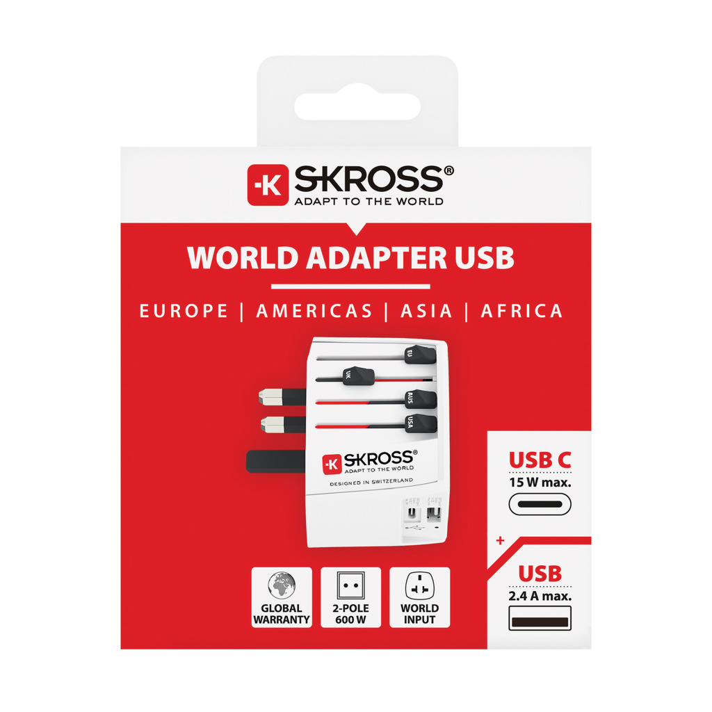 Adaptador de viaje mundial SKROSS USB MUV (1 USB C 1 USB A) - Oficina - Mochilas corporativas personalizadas - imagen 10