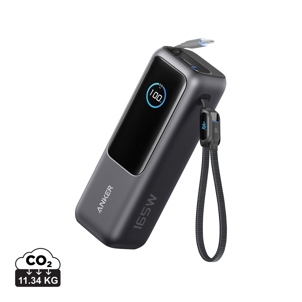 Batería Anker 25.000 mAh 165W con cable retráctil - Viaje - Mochilas Corporativas Personalizadas
