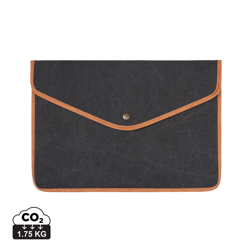 Funda para portátil 14" de lona reciclada VINGA Bosler GRS - Fundas y maletines personalizadas - Mochilas Corporativas Personalizadas